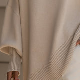 Malin | Oversized Strickpullover mit asymmetrischem Saum