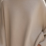 Malin | Oversized Strickpullover mit asymmetrischem Saum