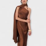 Azura - Schickes Maxikleid aus Satin
