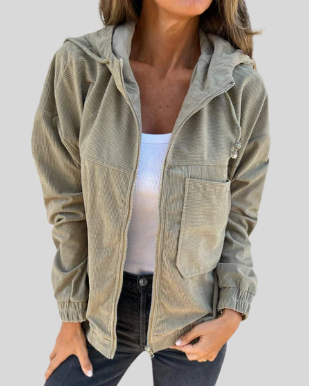 Zoé Sweatjacke in Braun