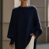 Malin | Oversized Strickpullover mit asymmetrischem Saum