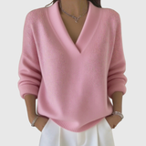 Faye | Weicher V-Ausschnitt-Pullover in lockerer Passform