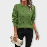 Ava – lässiger langärmliger Pullover mit tupfenmuster