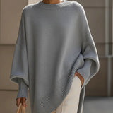 Malin | Oversized Strickpullover mit asymmetrischem Saum