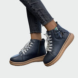 Armgard | Bequeme Leder-Stiefeletten