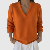Faye | Weicher V-Ausschnitt-Pullover in lockerer Passform
