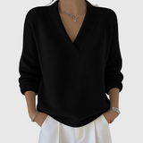 Faye | Weicher V-Ausschnitt-Pullover in lockerer Passform