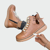 Armgard | Bequeme Leder-Stiefeletten