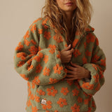 Daisy | Fleece-Pullover mit Blumenmuster