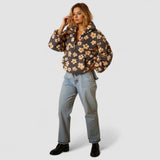 Daisy | Fleece-Pullover mit Blumenmuster