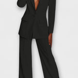 Annemarie | Schwarzes Blazer-Set