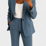 Flurina | Blaues Blazer-Set