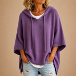 Fleur Kapuzenpullover in Lila