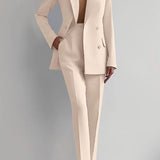 Anja | Dunkelblaues Blazer-Set