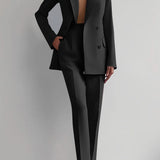 Anja | Dunkelblaues Blazer-Set