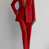 Anja | Dunkelblaues Blazer-Set