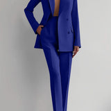 Anja | Dunkelblaues Blazer-Set
