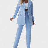 Anja | Dunkelblaues Blazer-Set
