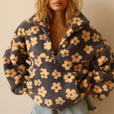 Daisy | Fleece-Pullover mit Blumenmuster