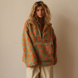Daisy | Fleece-Pullover mit Blumenmuster