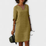 Ellyse - Stilvolles Sommerkleid mit V-Ausschnitt