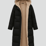 Amelia Laurent | Longline-Steppmantel mit Kapuze