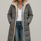 Amelia Laurent | Longline-Steppmantel mit Kapuze