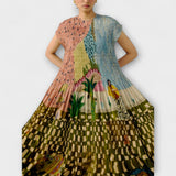 Amara - Plissiertes Kleid mit Animal-Print