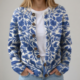 Marie | Strickjacke mit Blumenmuster
