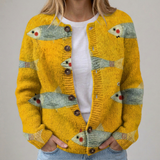 Anouk | Vintage-Strickjacke mit Printmuster