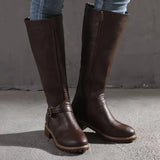 Franka | Bequeme Leder-Stiefel mit Schnalle