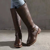 Franka | Bequeme Leder-Stiefel mit Schnalle