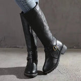 Franka | Bequeme Leder-Stiefel mit Schnalle